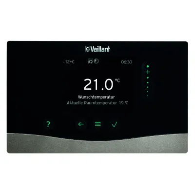 Vaillant Fernbediengerät VR 92 | 0020260923 | für sensoCOMFORT VRC 720 | kabelgebunden | 1 Heizkreis | schwarz/silber