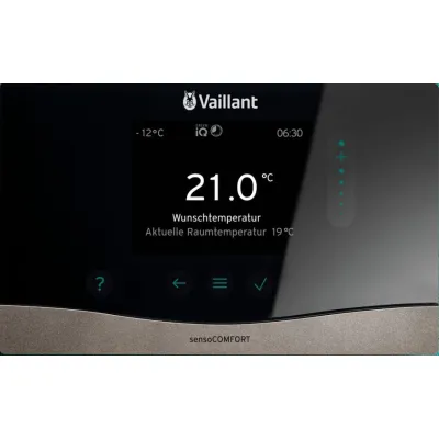 Vaillant Heizungsregler sensoCOMFORT VRC 720/3 | eBUS Systemregler | App-Steuerung | Wandmontage | schwarz