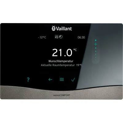 Vaillant Heizungsregler sensoCOMFORT VRC 720/3 | eBUS Systemregler | App-Steuerung | Wandmontage | schwarz