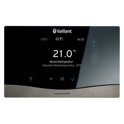 Vaillant Heizungsregler sensoCOMFORT VRC 720/3 | eBUS Systemregler | App-Steuerung | Wandmontage | schwarz