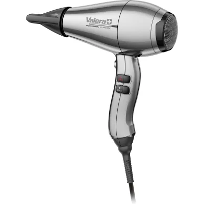 Valera Haartrockner Swiss Silent Jet 8600 RC3D | Profi Föhn 2400W | Ionentechnologie | leise | Diffusor | Silber