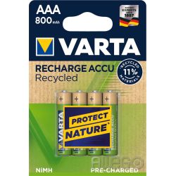 Varta RECHARGE ACCU Recycled AAA 800mAh Blister 4
