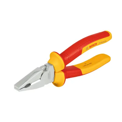 Bosch Professional VDE-Kombizange 180 mm 1600A02NE1 | isoliert 1000V | Chrom-Vanadium | ergonomisch | rot/gelb