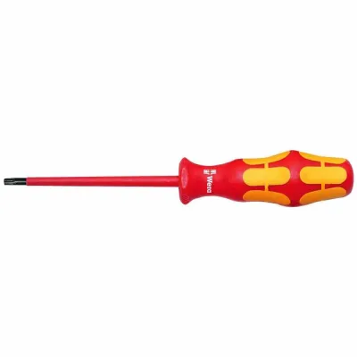 Wera VDE TORX Schraubendreher 167 i | 05006174001 | TX 10 x 80 mm | isoliert bis 1.000V | Werkzeugstahl | rot