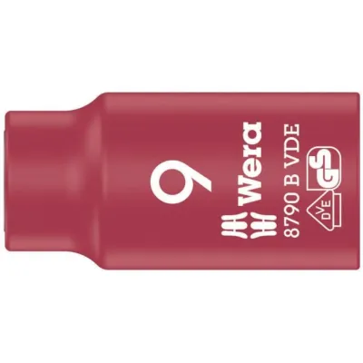 VDE Zyklop-Steckschlüssel-Einsatz, 9mm, 3/8" (rot/gelb, isoliert bis 1.000 Volt)