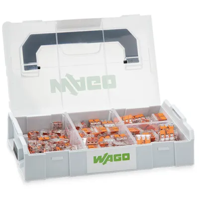 WAGO Verbindungsklemmenset 887-959 | Serie 221 | L-BOXX Mini | 255-teilig | 4mm² & 6mm² | transparent