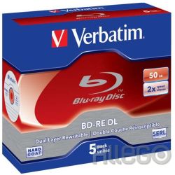 Verbatim BD-RE DL 50GB/1-2x Jewelcase (5 Disc)