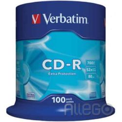 Verbatim CD-R 80Min/700MB/52x Cakebox (100 Disc)