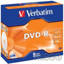 Verbatim DVD-R 4,7GB 16X 5er JC