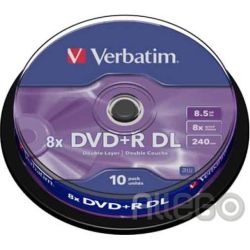 Verbatim DVD+R DL 8.5GB/240Min/8x Cakebox(10Disc)