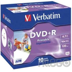 Verbatim DVD+R Jewelcase 10 Discs 11-020-057 (VE10)