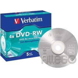 Verbatim DVD-RW Jewelcase 5 Discs 11-020-081 (VE5)