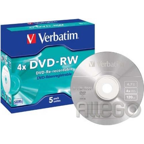 Bild: Verbatim DVD-RW Jewelcase 5 Discs 11-020-081 (VE5)
