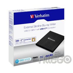 Verbatim External Slimline Blu-ray Writer USB-C 3.1