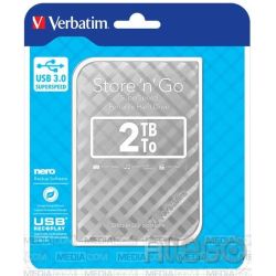 Verbatim Festplatte 2TB USB3.0 ext. 2,5 Z. silber