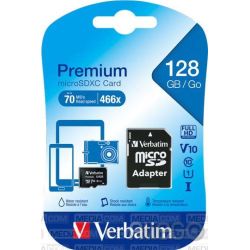 Verbatim microSDXC Card 128GB Class10 incl. Ad.