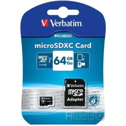 Verbatim microSDXC Card 64GB Class 10 15-020-301