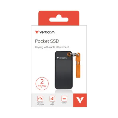 Verbatim Pocket SSD USB 3.2 2TB Black/Orange 32197