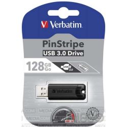 Verbatim USB 3.0 Stick 128GB Pin Stripe, schwarz