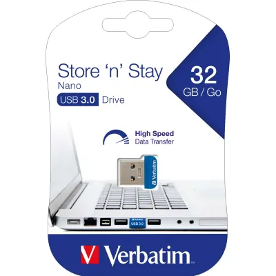 Verbatim USB 3.0 Stick 32GB, Nano Store'n'Stay