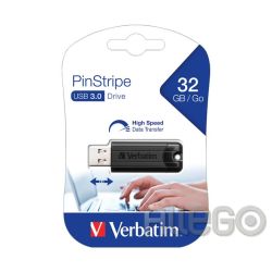 Verbatim USB 3.0 Stick 32GB Pin Stripe, schwarz