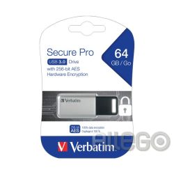 Verbatim USB 3.0 Stick 64GB Secure Pro, Silber