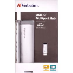 Verbatim USB-C Multiport Hub 4-Port USB 3.2 Gen 1 Type-A