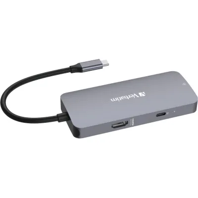 Verbatim USB-C Multiport Hub CMH-05 32150 | 5-in-1 Adapter | HDMI 4K | RJ45 Gigabit | 2x USB-A 3.2 | USB-C PD 100W