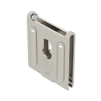 OBO Bettermann Wandbefestigung K12 1818 A2 6016421 | Gitterrinne 50x59 mm | Edelstahl V2A | rostfrei | Seitenhöhe 55 mm