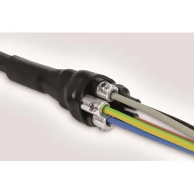 HellermannTyton Verbindungsmuffe LVK-C-4x16-50PO-XBK | 4x16-50mm² | Warmschrumpf | Schraubverbinder | halogenfrei