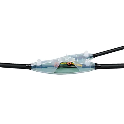 HellermannTyton Abzweigmuffe Y-0 PUR33-GN-SF | Gießharzmuffe | 4x10 mm² | schlagfest | wasserdicht | transparent