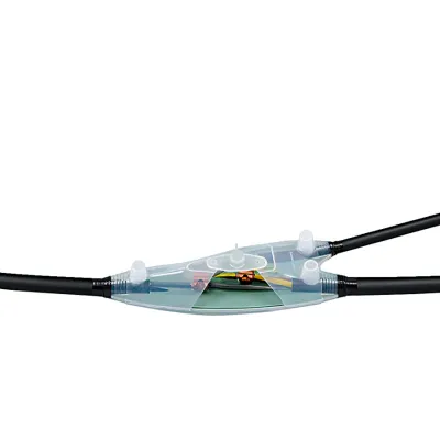 HellermannTyton Abzweigmuffe Y-2 PUR33-GN-SF | Gießharz | 5x25/5x16 mm² | für N(A)YY Kabel | wasserdicht | transparent