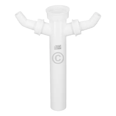 Verstellrohr 1 1/2"x40mmØ mit 2 Geräteanschlüssen für Spülbeckensiphon 98837148