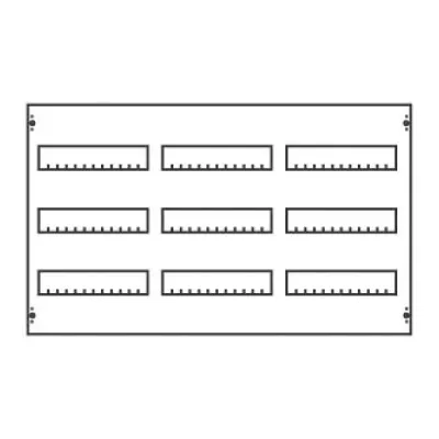 Striebel & John MBG303 Gerätemodul | Bausatz DIN 43880 | 3 DIN-Schienen | 108 TE | 750x450x120mm | Kunststoff | grau