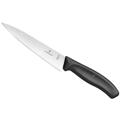 Victorinox Tranchiermesser Swiss Classic 15 cm | Edelstahl | extra scharf | ergonomischer Griff | schwarz