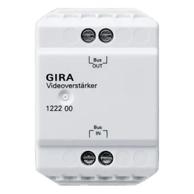 Gira Videoverstärker 122200 für Türsprechanlage | 2 Ein-/Ausgänge | Aufputz/Unterputz | Video-Reichweitenverlängerung