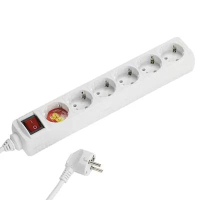 ElectronicPartner Steckdosenleiste 6-fach | mit Schalter | 1,4 m Kabel | 1,5mm² Leitung | Weiß