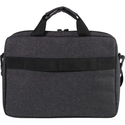 CASUAL Notebook Tasche 15.6 Zoll | Nylon | gepolstertes Innenfach | Organizer | Smartphone-Fach | Schultergurt | Grau