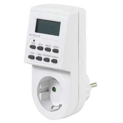 ElectronicPartner Digitale Zeitschaltuhr | 128 Programme | 1 Min Schaltabstand | 3600W | LCD | Kindersicherung