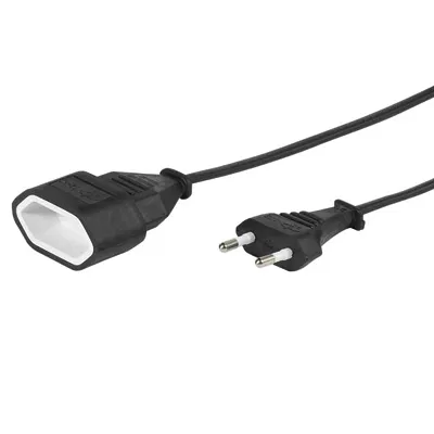 ElectronicPartner Verlängerungskabel Euro 5m | Kindersicherung | Schwarz