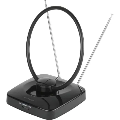 Full HD Zimmerantenne Ring Design | Indoor Antenne mit LTE-Filter & Verstärker | DAB/DAB+, DVB-T/T2, UKW, 30,7cm