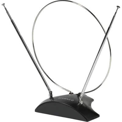 ElectronicPartner Zimmerantenne Ring Design | Indoor Antenne passiv | DAB/DAB+ UKW DVB-T/T2 Empfang | schwarz