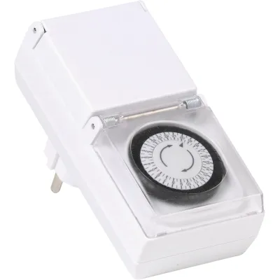 Vivanco Mechanische Outdoor Zeitschaltuhr 3680W | Tages-Zeitschaltuhr für Außen | 48 Schaltungen | IP44 | Weiß