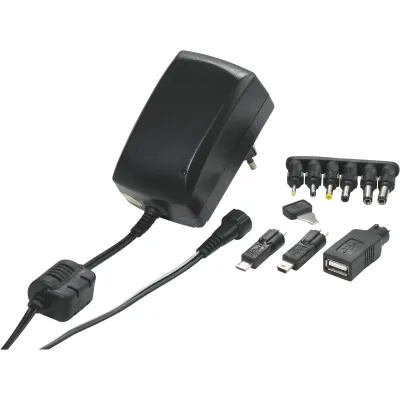 Vivanco Universal Netzteil PAH 30 / 4008928359862 | 2250mA | 3-12V | USB & 7 Adapter | Schwarz
