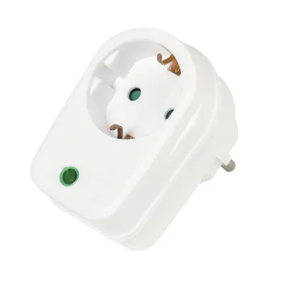 ElectronicPartner Überspannungsschutzadapter | Schutzkontakt | Kindersicherung | Kunststoffgehäuse | Weiß