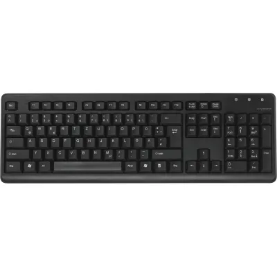 ElectronicPartner USB Tastatur mit PS/2 Adapter | kabelgebunden | USB 2.0 Anschluss | für PC | Schwarz