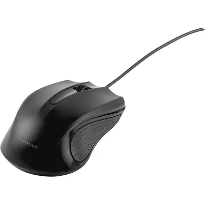 Vivanco USB Maus 3 Tasten 1000 dpi | kabelgebunden | optisch | beidhändig | USB-Anschluss | Schwarz