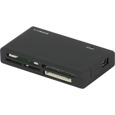 Vivanco USB Multi Card Reader | Speicherkartenleser USB 2.0 | SD, microSD, CF, xD, MS, MMC
