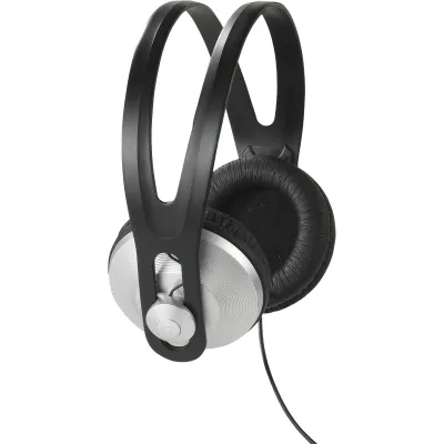 VVHEAD18S Stereo Kopfhörer | Bügel-Kopfhörer | kabelgebunden | 3,5mm Klinke | 20-20000 Hz | 1,8m Kabel | Schwarz-Silber