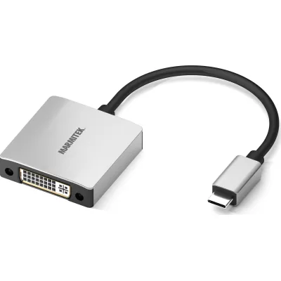 Marmitek Adapter USB-C auf DVI-I Dual Link 24+5 | 15 cm Kabel | Aluminiumgehäuse | 1920x1080@60Hz